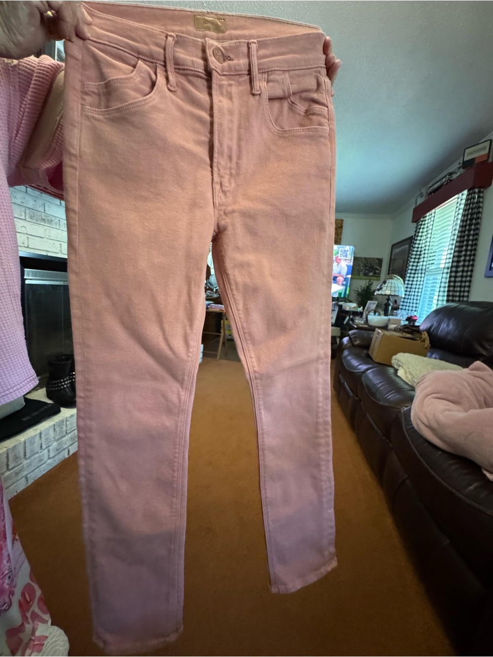 MOTHER Skinny Jeans in Blush Pink